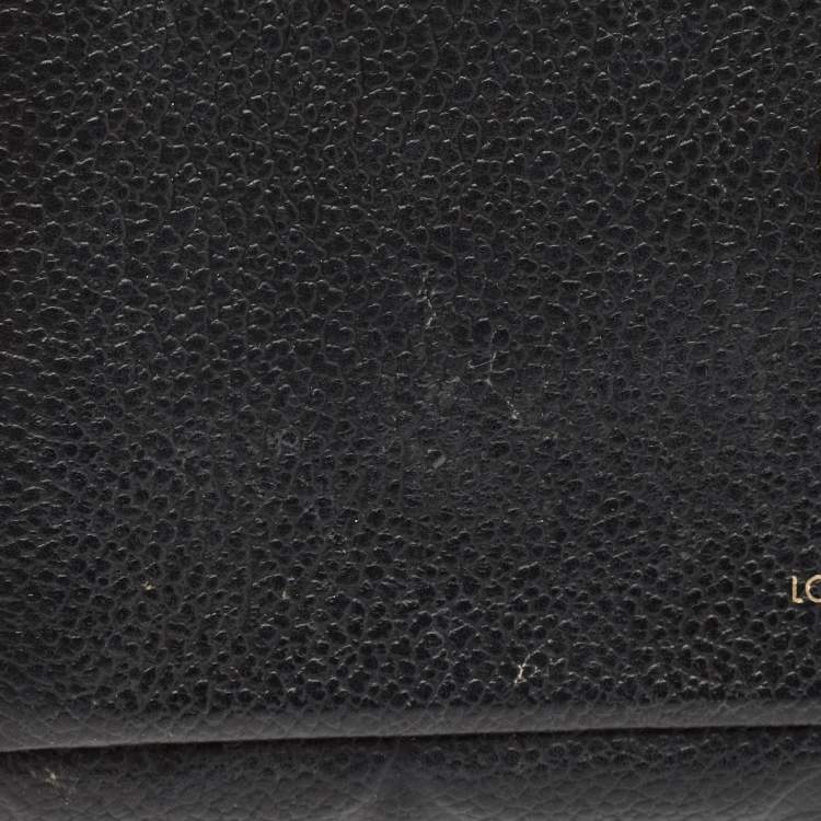 Pre Owned Louis Vuitton Black Monogram Empreinte Leather Vavin Chain Wallet 