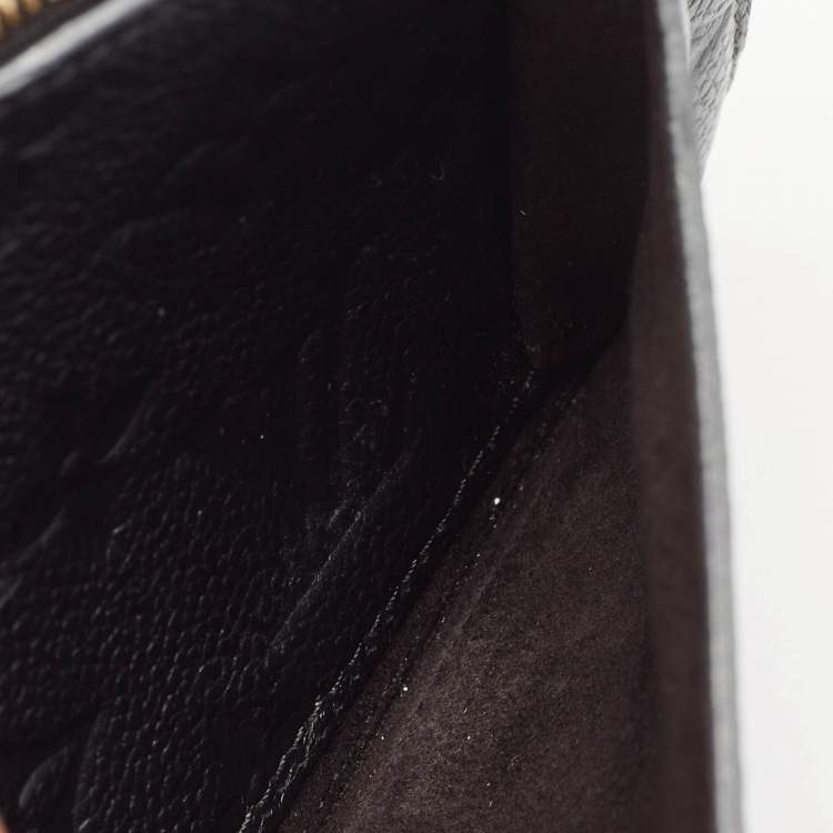 Pre Owned Louis Vuitton Black Monogram Empreinte Leather Vavin Chain Wallet 