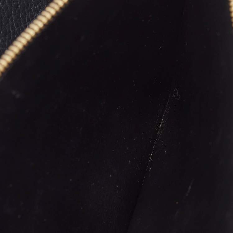 Pre Owned Louis Vuitton Black Monogram Empreinte Leather Vavin Chain Wallet 