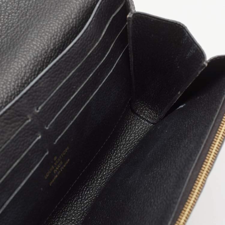 Pre Owned Louis Vuitton Black Monogram Empreinte Leather Vavin Chain Wallet 