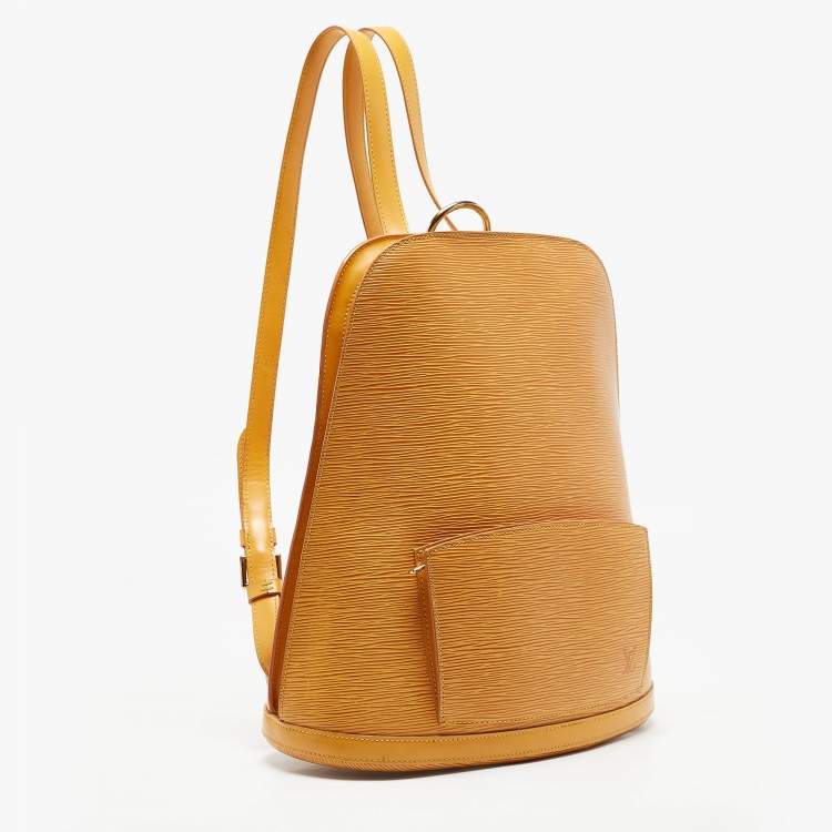 Pre Owned Louis Vuitton Tassil Yellow Epi Leather Gobelins Backpack Bag