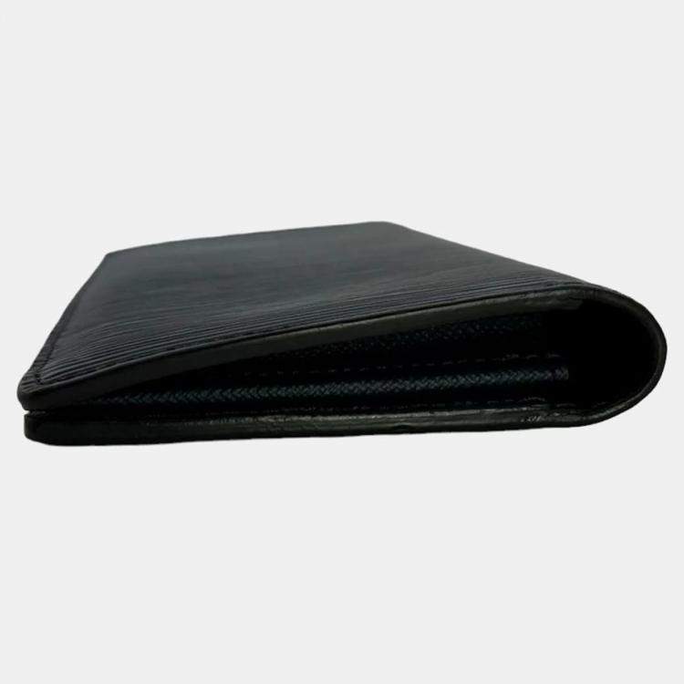 Pre Owned Louis Vuitton Noir Epi Leather Brazza Long Wallet
