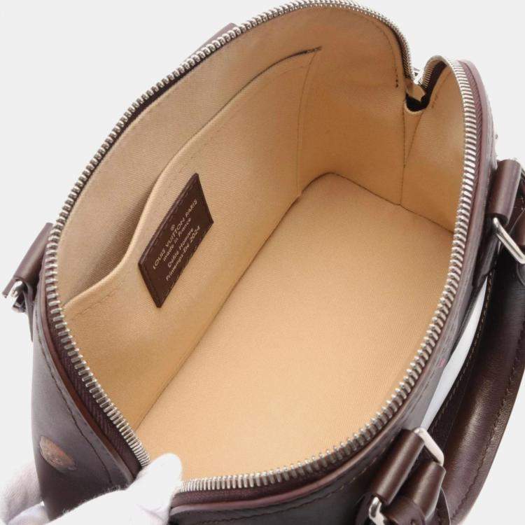 Pre Owned Louis Vuitton Brown Multicolor Leather Alma 25 Henry Taylor Handbag