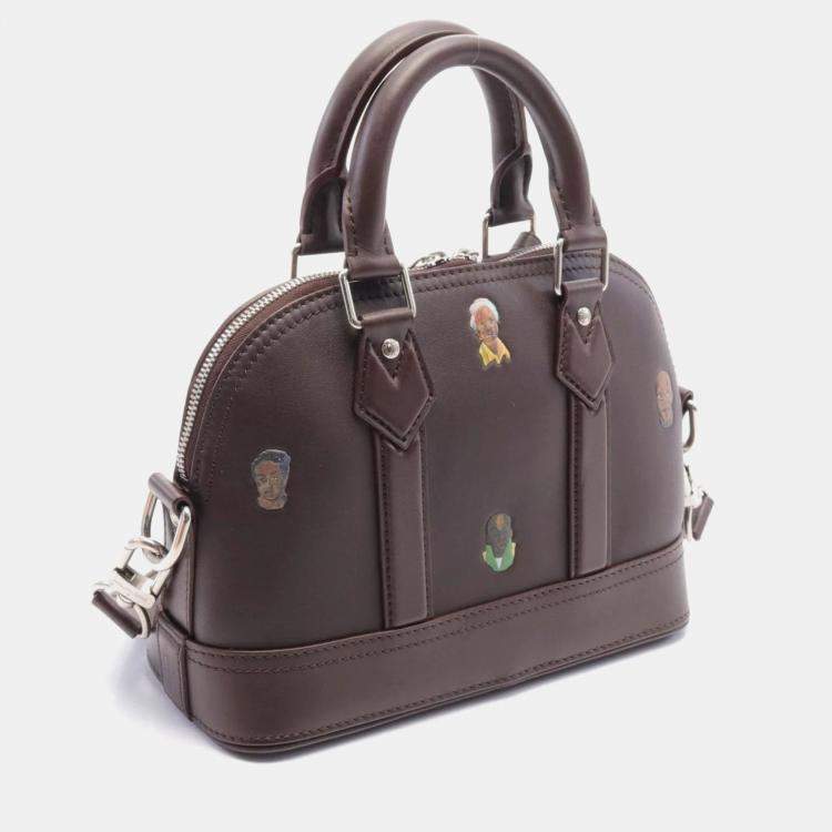 Pre Owned Louis Vuitton Brown Multicolor Leather Alma 25 Henry Taylor Handbag