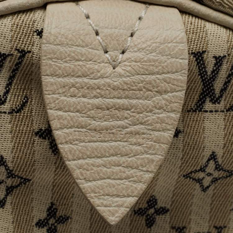مملوكة مسبقًا Louis Vuitton Blue/White Monogram Mini Lin Croisette Speedy 30 Bag