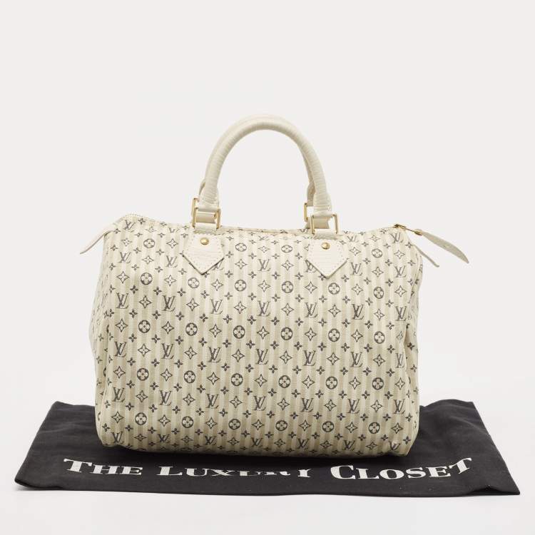 مملوكة مسبقًا Louis Vuitton Blue/White Monogram Mini Lin Croisette Speedy 30 Bag