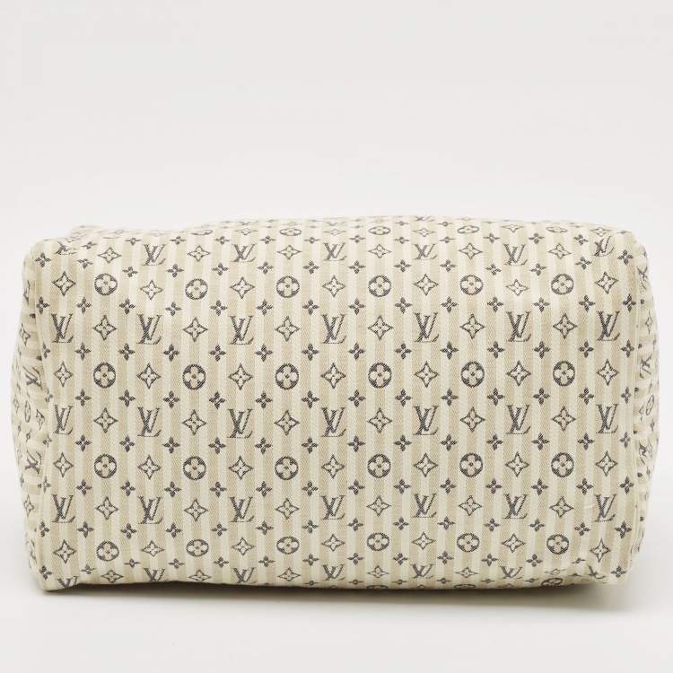 مملوكة مسبقًا Louis Vuitton Blue/White Monogram Mini Lin Croisette Speedy 30 Bag