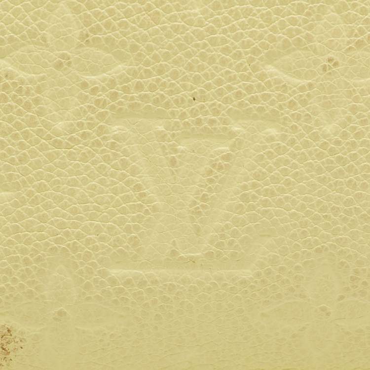 Pre Owned Louis Vuitton Jaune Monogram Empreinte Leather Romy Card Holder