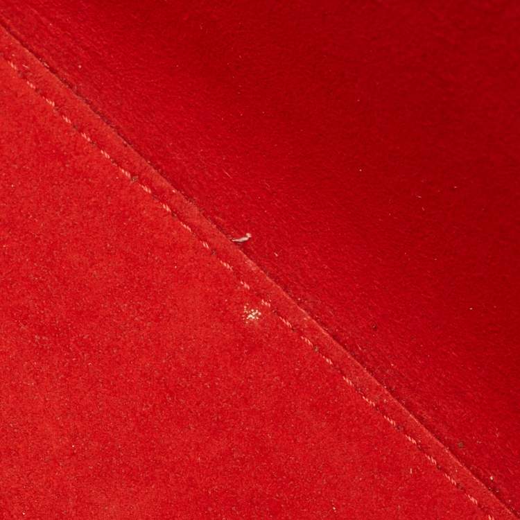 Pre Owned Louis Vuitton Castillan Red Epi Leather Neverfull MM Bag