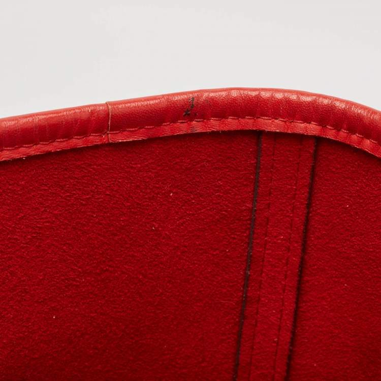 Pre Owned Louis Vuitton Castillan Red Epi Leather Neverfull MM Bag