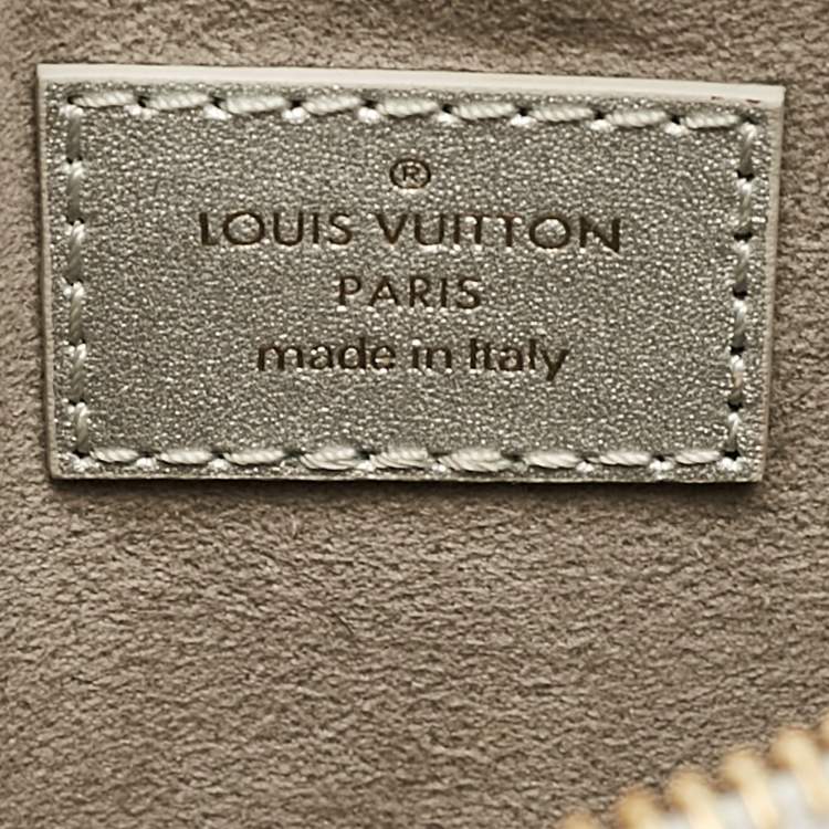 Pre Owned Louis Vuitton Silver Monogram Embossed Puffy Leather Coussin BB Bag