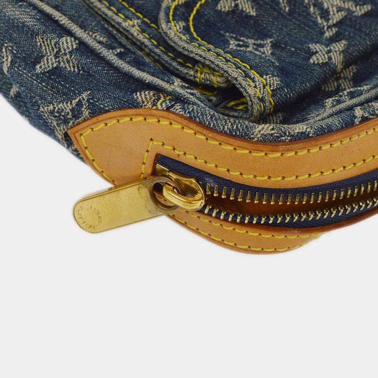 Pre Owned Louis Vuitton Blue Monogram Denim Bum Bag Waist Pouch  