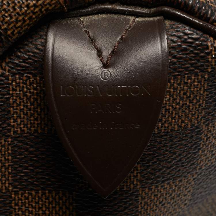 Pre Owned Louis Vuitton Damier Ebene Canvas Speedy 35 Bag