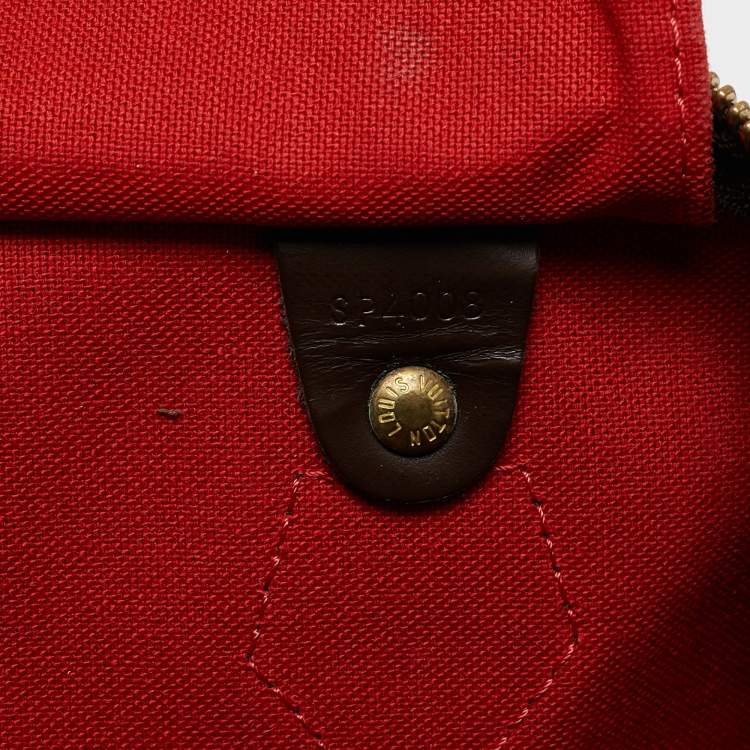 Pre Owned Louis Vuitton Damier Ebene Canvas Speedy 35 Bag