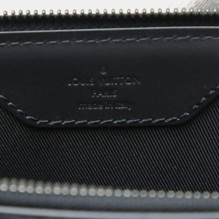 Pre Owned Louis Vuitton Black Monogram Eclipse Sac Plat Tote Bag