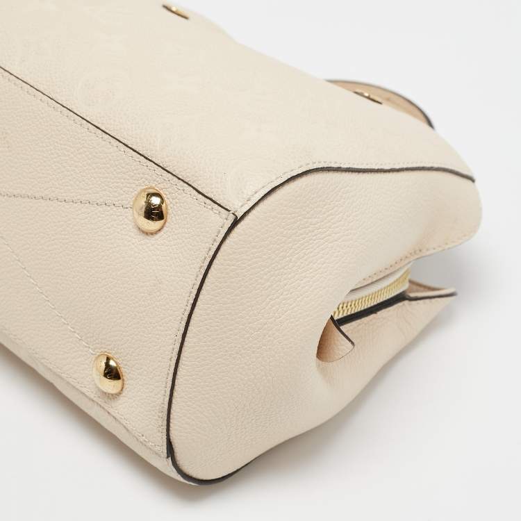 Pre Owned Louis Vuitton Creme Empreinte Leather Montaigne BB Bag