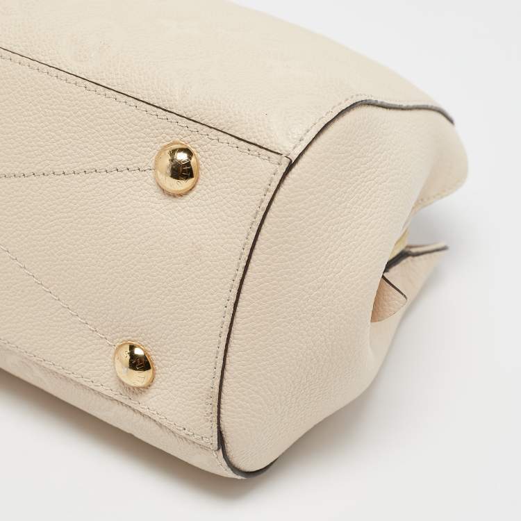 Pre Owned Louis Vuitton Creme Empreinte Leather Montaigne BB Bag