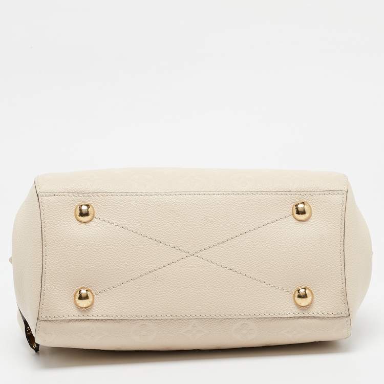 Pre Owned Louis Vuitton Creme Empreinte Leather Montaigne BB Bag