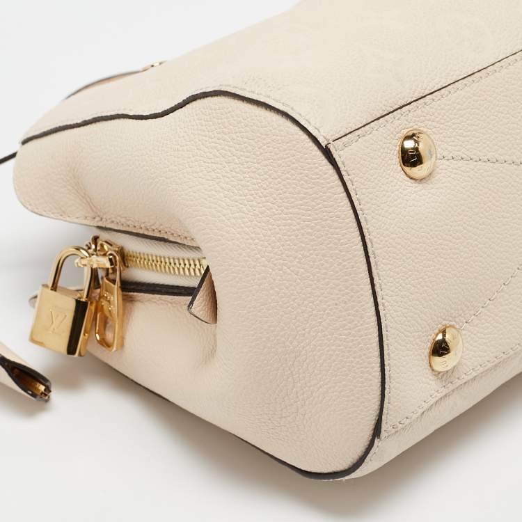 Pre Owned Louis Vuitton Creme Empreinte Leather Montaigne BB Bag