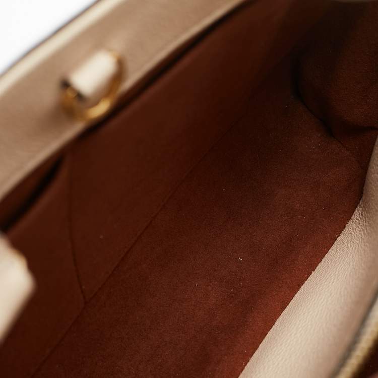 Pre Owned Louis Vuitton Creme Empreinte Leather Montaigne BB Bag