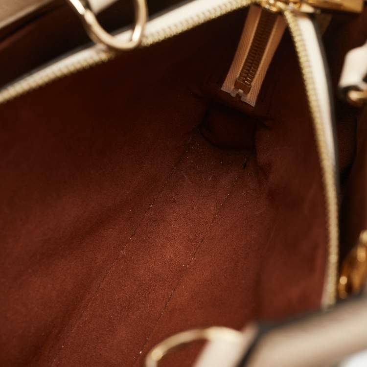 Pre Owned Louis Vuitton Creme Empreinte Leather Montaigne BB Bag