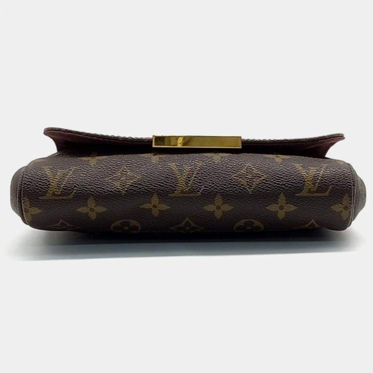 Pre Owned Louis Vuitton Brown Canvas Monogram Favorite PM bag