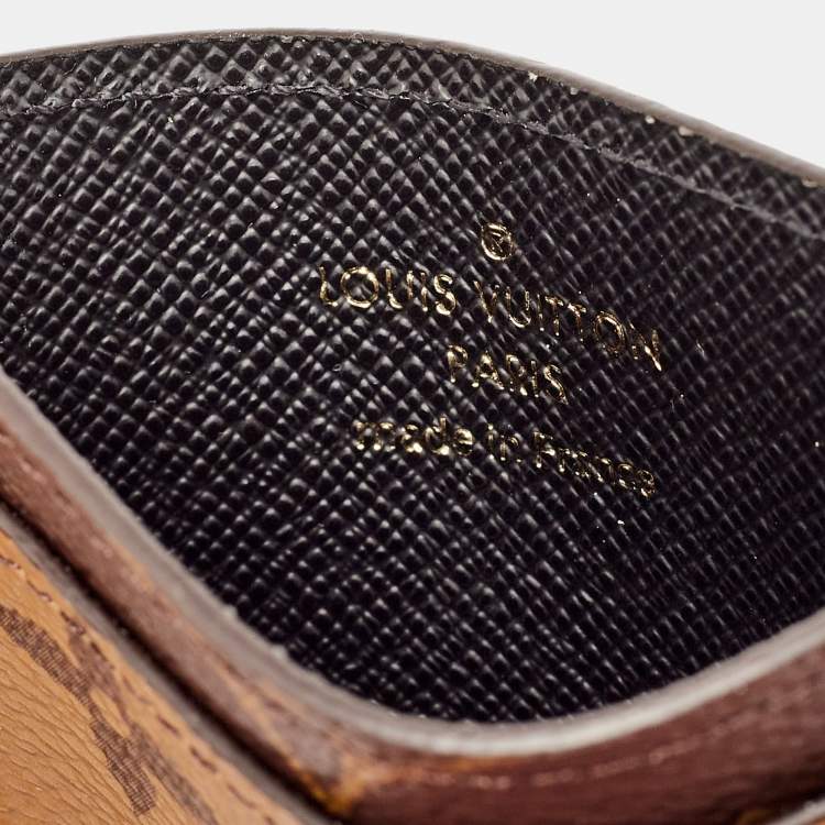 Pre Owned Louis Vuitton Monogram Reverse Canvas Card Holder