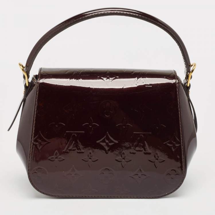 Pre Owned Louis Vuitton Amarante Monogram Vernis Pasadena Bag