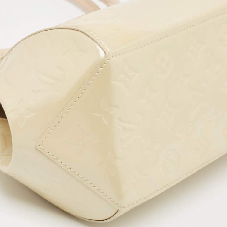 Pre Owned Louis Vuitton Perle Monogram Vernis Sherwood PM Bag w/ Sarah Wallet