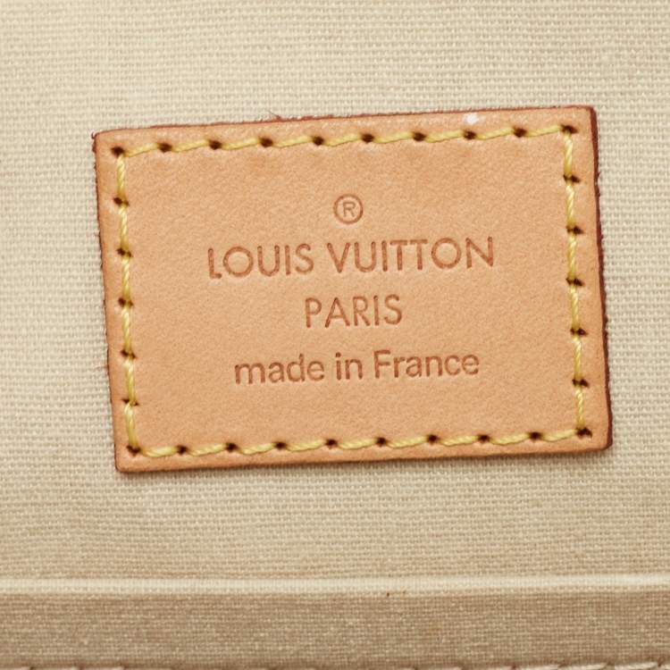 Pre Owned Louis Vuitton Perle Monogram Vernis Sherwood PM Bag w/ Sarah Wallet