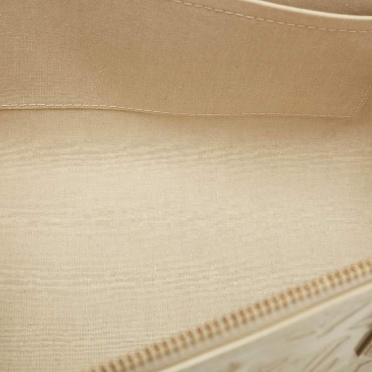 Pre Owned Louis Vuitton Perle Monogram Vernis Sherwood PM Bag w/ Sarah Wallet