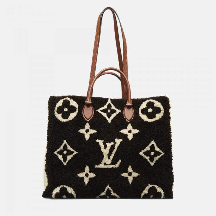 Pre Owned Louis Vuitton Brown Monogram Teddy OnTheGo GM Tote Bag