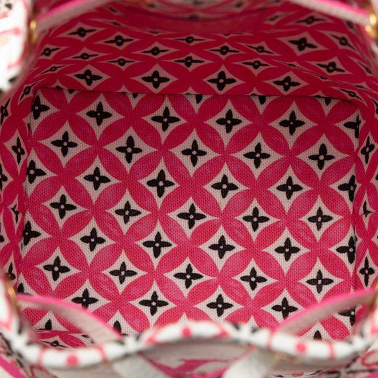 Pre Owned Louis Vuitton Rose Canvas Nano Noe Shoulder Bag