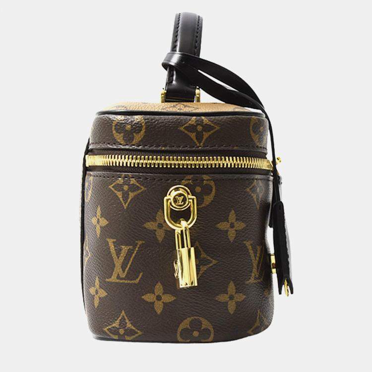 Pre Owned Louis Vuitton Brown Canvas Monogram Reverse Vanity PM Handbag