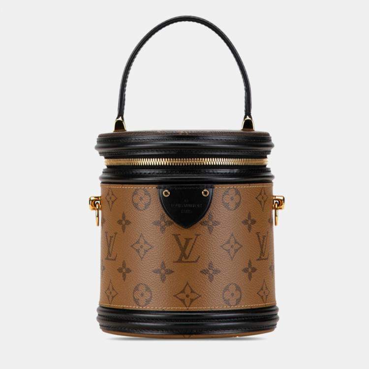Pre Owned Louis Vuitton Brown Canvas Monogram Reverse Cannes Vanity Bag