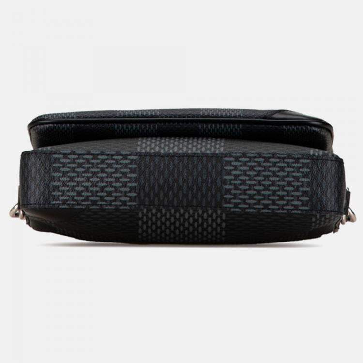 Pre Owned Louis Vuitton Black Canvas Trio Messenger Bag