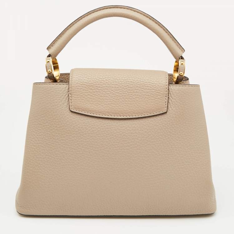 Pre Owned Louis Vuitton Galet Taurillon Leather Capucines BB Bag