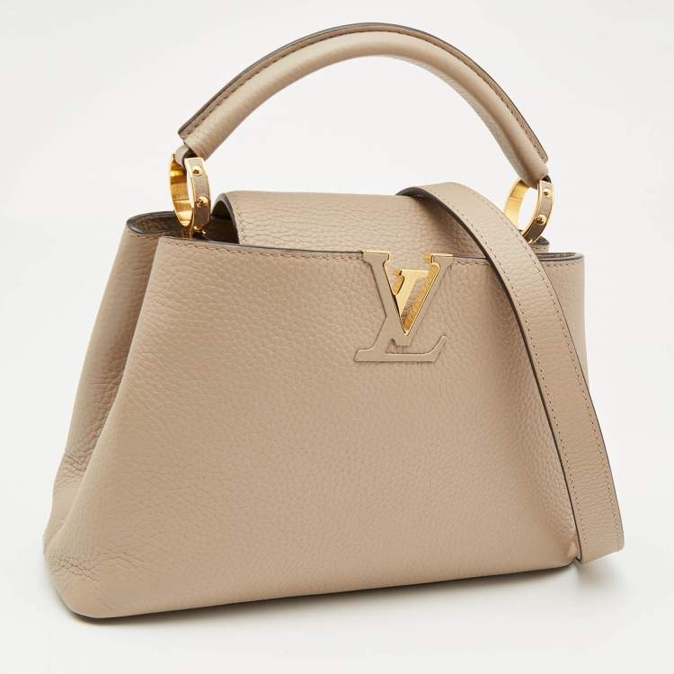 Pre Owned Louis Vuitton Galet Taurillon Leather Capucines BB Bag