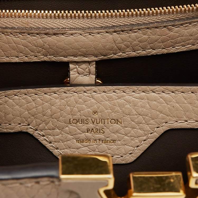 Pre Owned Louis Vuitton Galet Taurillon Leather Capucines BB Bag