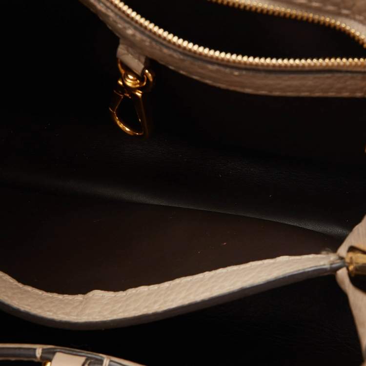 Pre Owned Louis Vuitton Galet Taurillon Leather Capucines BB Bag