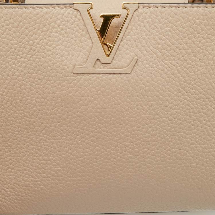 Pre Owned Louis Vuitton Galet Taurillon Leather Capucines BB Bag