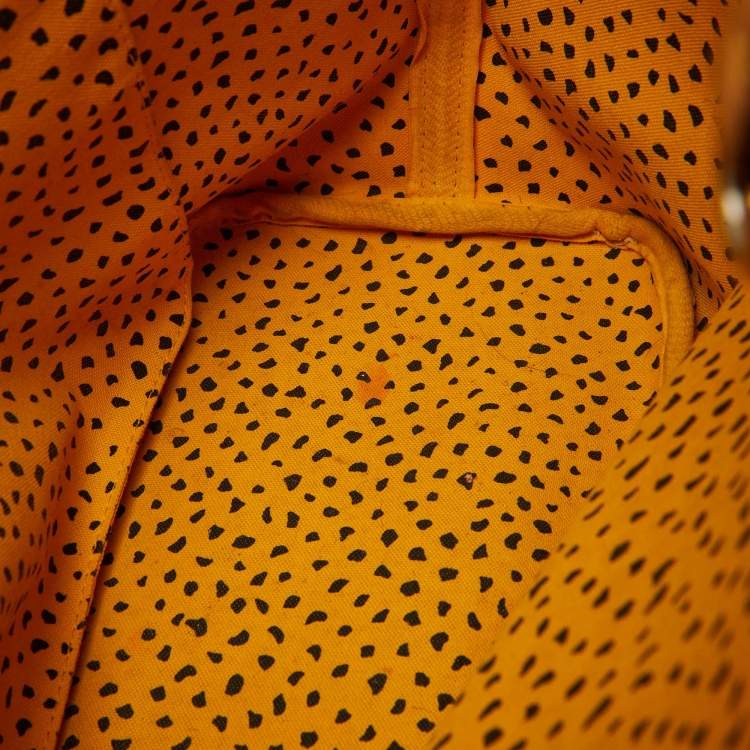 Pre Owned Louis Vuitton Yellow Monogram Waves Limited Edition Yayoi Kusama Neverfull MM Bag