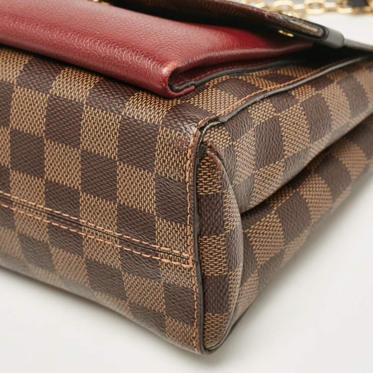 Pre Owned Louis Vuitton Bordeaux Damier Ebene Canvas Vavin PM Bag