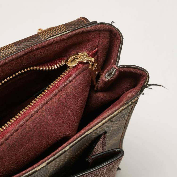 Pre Owned Louis Vuitton Bordeaux Damier Ebene Canvas Vavin PM Bag
