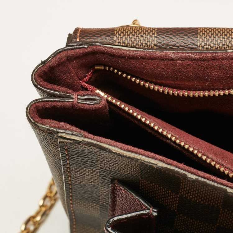 Pre Owned Louis Vuitton Bordeaux Damier Ebene Canvas Vavin PM Bag