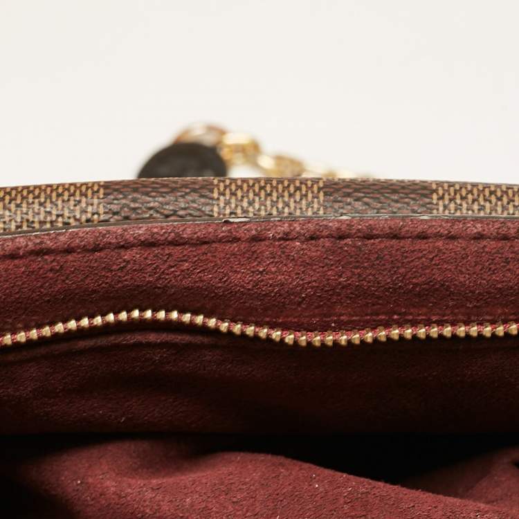 Pre Owned Louis Vuitton Bordeaux Damier Ebene Canvas Vavin PM Bag