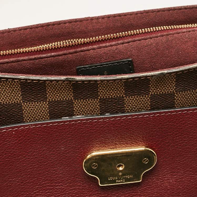 Pre Owned Louis Vuitton Bordeaux Damier Ebene Canvas Vavin PM Bag
