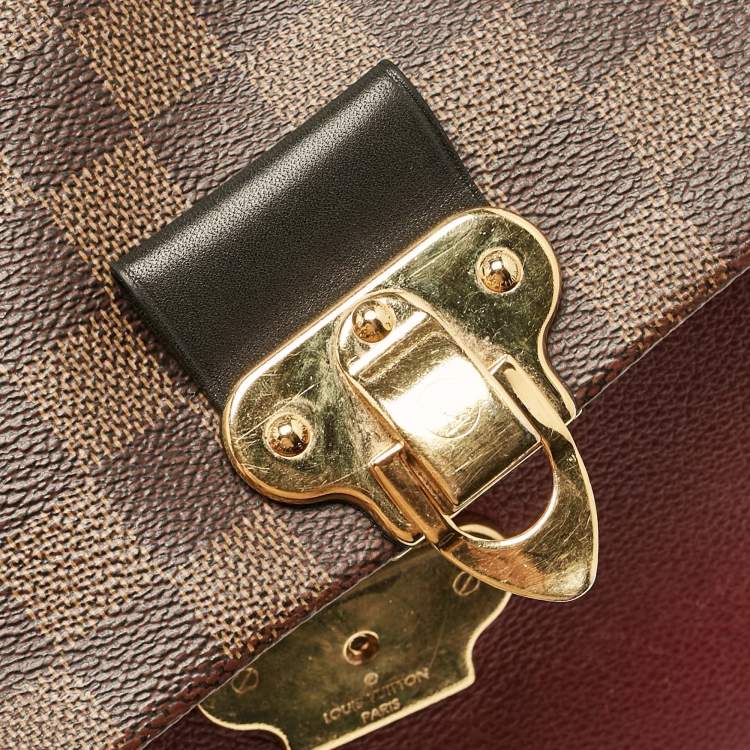 Pre Owned Louis Vuitton Bordeaux Damier Ebene Canvas Vavin PM Bag