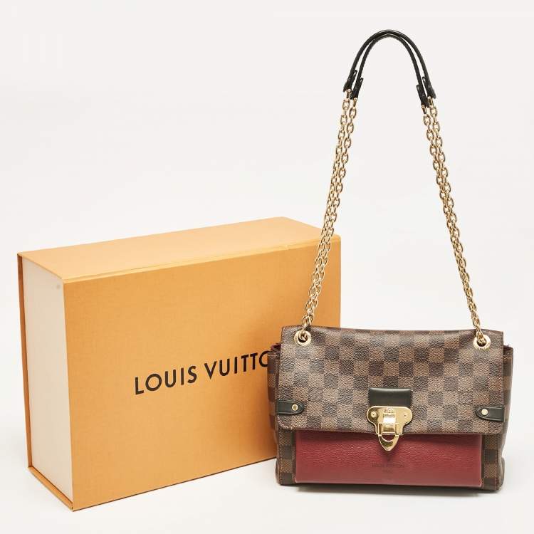 Pre Owned Louis Vuitton Bordeaux Damier Ebene Canvas Vavin PM Bag
