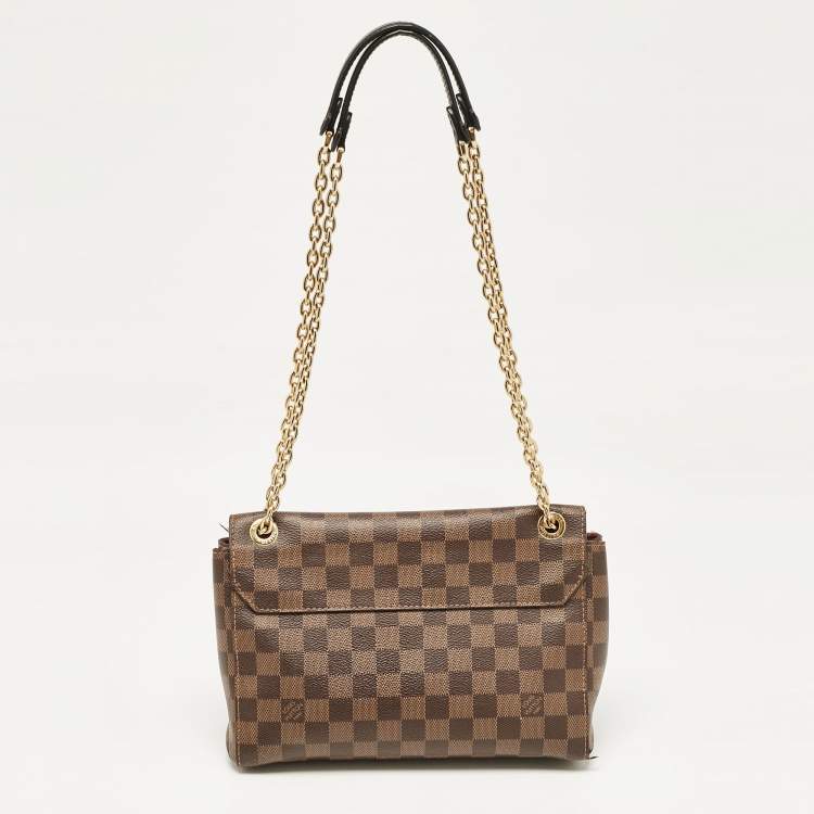 Pre Owned Louis Vuitton Bordeaux Damier Ebene Canvas Vavin PM Bag